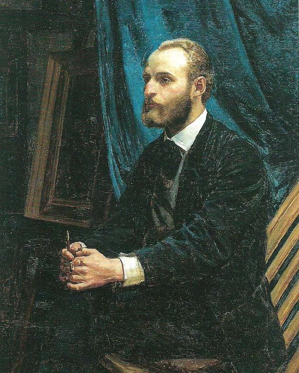 Michael Ancher viggo johansen i sit atelier France oil painting art